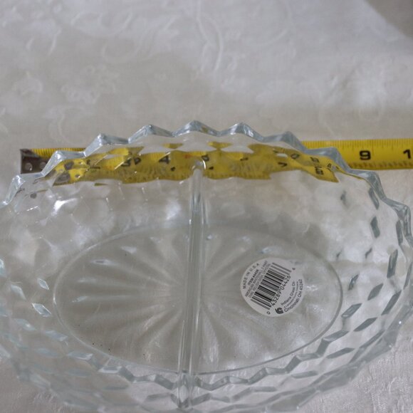 Vintage never used American Whitehall 2 part oval relish dish - Picture 5 of 6